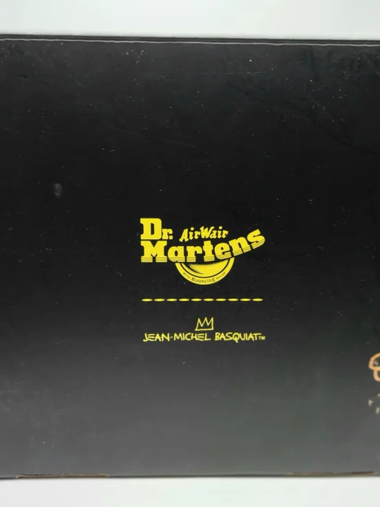 Dr. Martens Black Leather Oxford with Red & Yellow Dino Graphic - Picture 4 of 4